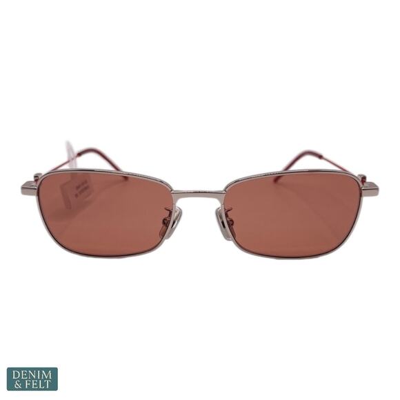 NEW Givenchy Speed Square Metal Sunglasses Burgundy Nylon Lenses Geometric Luxe - Picture 4 of 14